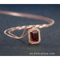 925 Sterling Silver Rose Gold Ruby Mkufu Pendant.